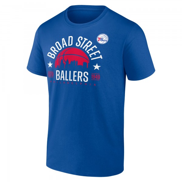 Philadelphia 76ers Royal Core Hometown Launch T-Shirt
