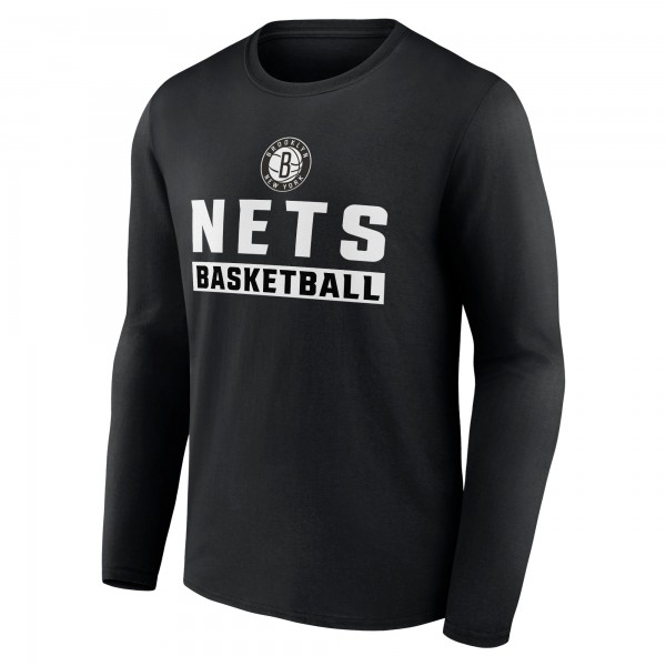Футболка с длинным рукавом Brooklyn Nets Black Lets Go