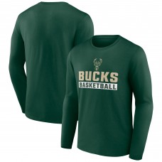Футболка с длинным рукавом Milwaukee Bucks Lets Go - Green