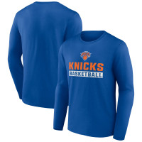 Футболка с длинным рукавом New York Knicks Blue Let's Go