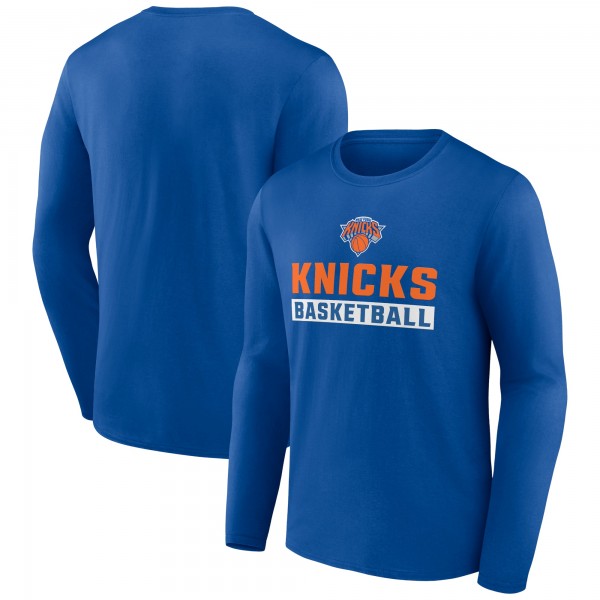 New York Knicks Blue Lets Go Long Sleeve T-Shirt