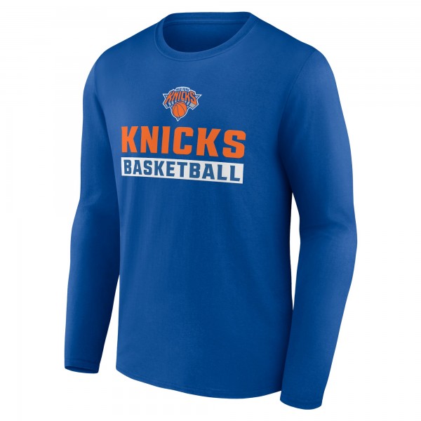 New York Knicks Blue Lets Go Long Sleeve T-Shirt