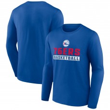 Philadelphia 76ers Royal Lets Go Long Sleeve T-Shirt