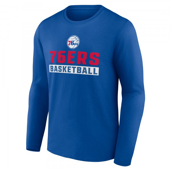 Philadelphia 76ers Royal Lets Go Long Sleeve T-Shirt