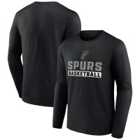 Футболка с длинным рукавом San Antonio Spurs Black Let's Go