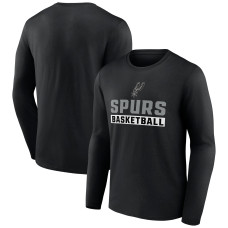 Футболка с длинным рукавом San Antonio Spurs Black Let's Go