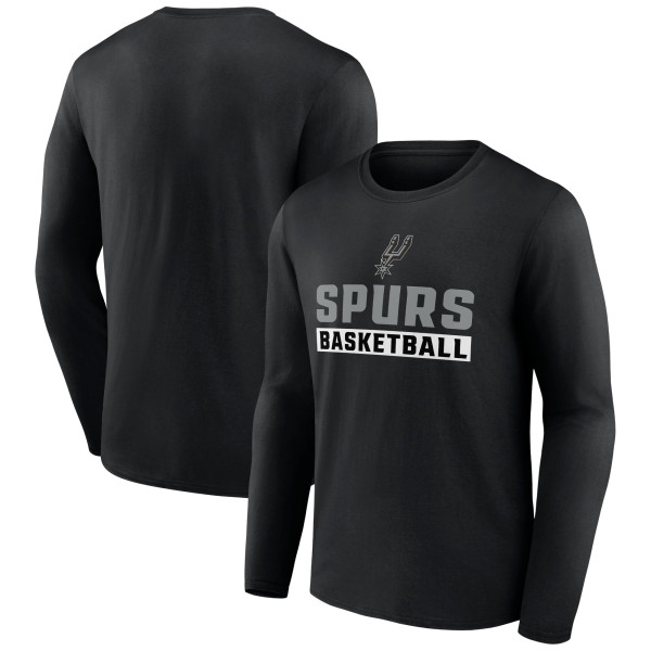 Футболка с длинным рукавом San Antonio Spurs Black Let's Go