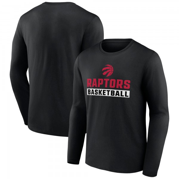 Toronto Raptors Black Lets Go Long Sleeve T-Shirt