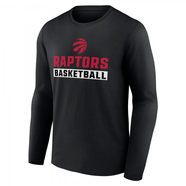 Toronto Raptors Black Lets Go Long Sleeve T-Shirt