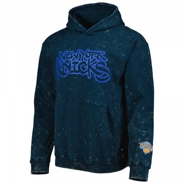 Толстовка New York Knicks The Wild Collective Unisex Tonal Acid Wash - Blue