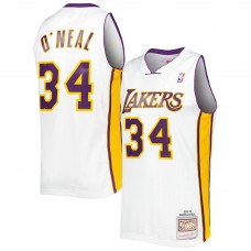 Игровая джерси Shaquille ONeal Los Angeles Lakers Mitchell & Ness 2001/02 Hardwood Classics Swingman - White