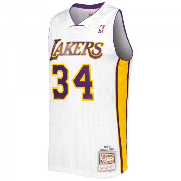 Игровая джерси Shaquille ONeal Los Angeles Lakers Mitchell & Ness 2001/02 Hardwood Classics Swingman - White