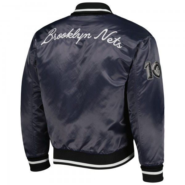 Куртка на кнопках Brooklyn Nets AUTHMADE Charcoal 10th Anniversary Satin Baseball