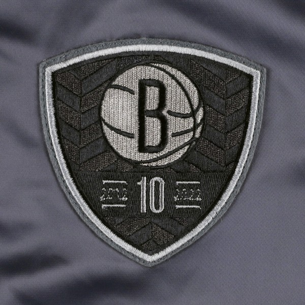 Куртка на кнопках Brooklyn Nets AUTHMADE Charcoal 10th Anniversary Satin Baseball