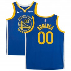 Игровая джерси Autographed Golden State Warriors Jonathan Kuminga Fanatics Authentic Royal Nike Icon Edition Swingman with Sponsor Patch