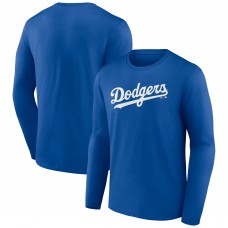 Los Angeles Dodgers Royal Wordmark Long Sleeve T-Shirt