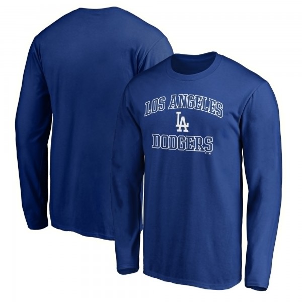 Los Angeles Dodgers Royal Heart and Soul Long Sleeve T-Shirt