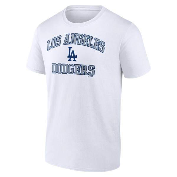 Los Angeles Dodgers White Heart and Soul T-Shirt