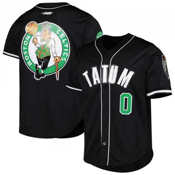 Рубашка с коротким рукавом Jayson Tatum Boston Celtics Pro Standard Capsule Player Baseball - Black