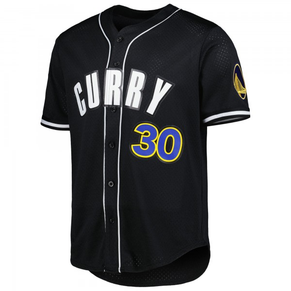 Рубашка с коротким рукавом Golden State Warriors Stephen Curry Pro Standard Black Capsule Player Baseball
