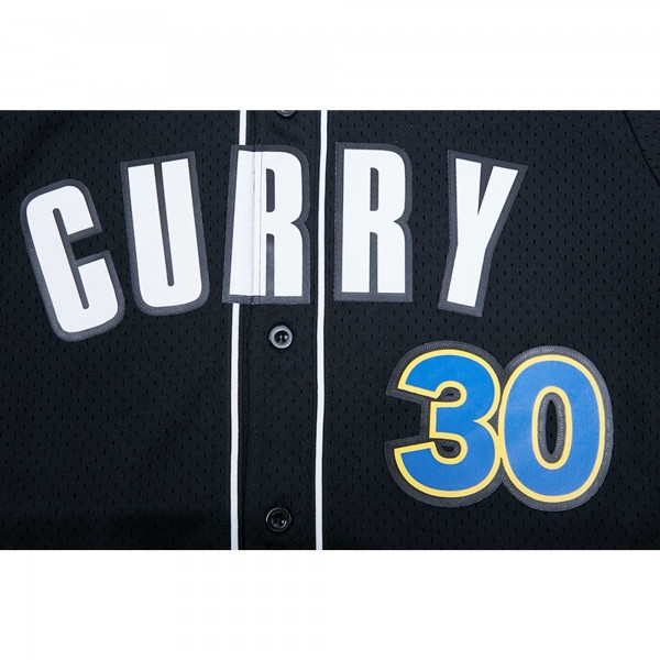 Рубашка с коротким рукавом Golden State Warriors Stephen Curry Pro Standard Black Capsule Player Baseball