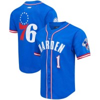 Рубашка с коротким рукавом James Harden Philadelphia 76ers Pro Standard Capsule Player Baseball - Royal