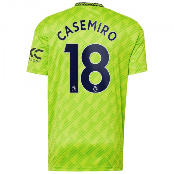 Чехол на телефон Игровая форма  Carlosmiro Manchester United adidas 2022/23 Third Replica Player - Neon Green