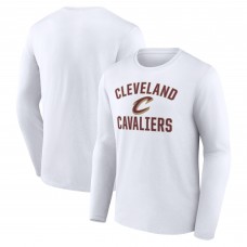 Cleveland Cavaliers White Victory Arch Logo Long Sleeve T-Shirt