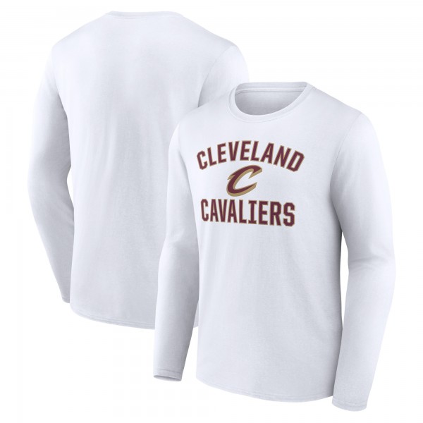 Cleveland Cavaliers White Victory Arch Logo Long Sleeve T-Shirt