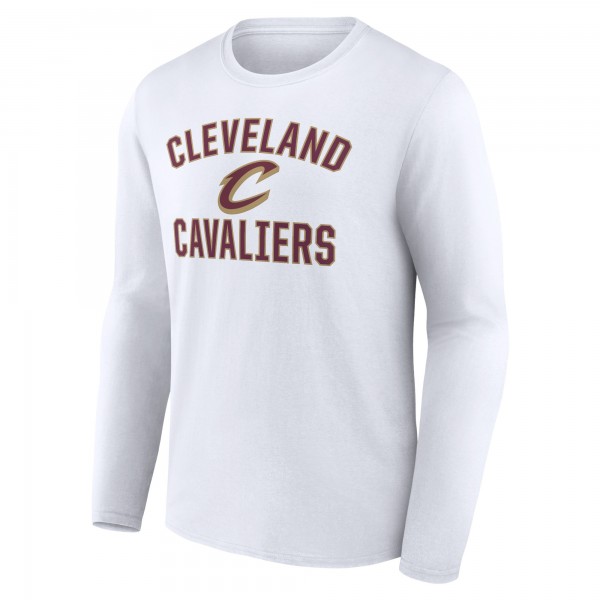 Cleveland Cavaliers White Victory Arch Logo Long Sleeve T-Shirt