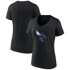 Женская футболка Charlotte Hornets Black Alternate Logo V-Neck