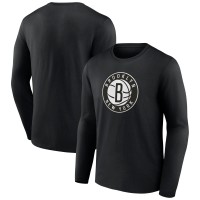 Футболка с длинным рукавом Brooklyn Nets Alternate Logo - Black