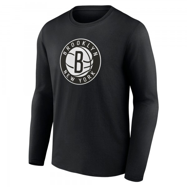 Футболка с длинным рукавом Brooklyn Nets Alternate Logo - Black