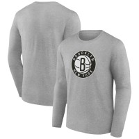 Футболка с длинным рукавом Brooklyn Nets Alternate Logo - Gray