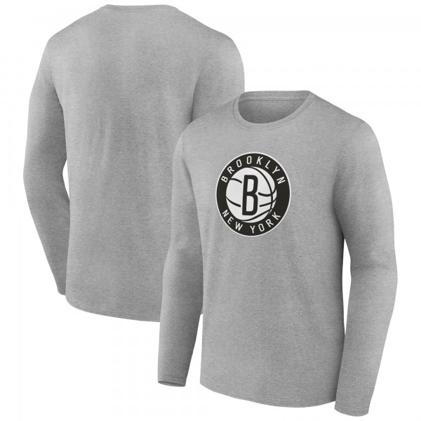 Футболка с длинным рукавом Brooklyn Nets Alternate Logo - Gray