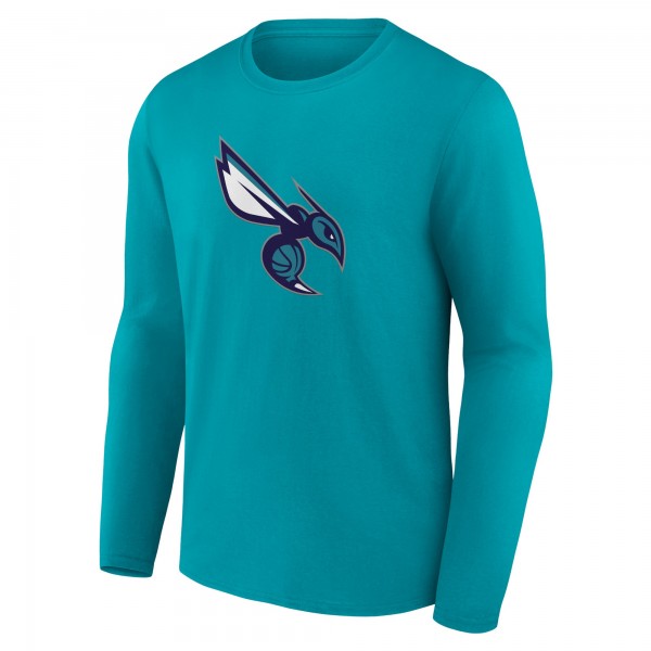Футболка с длинным рукавом Charlotte Hornets Alternate Logo - Aqua