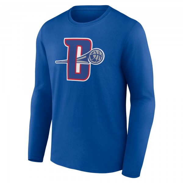 Detroit Pistons Royal Alternate Logo Long Sleeve T-Shirt