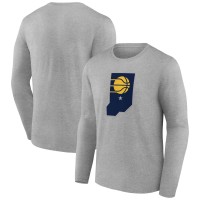 Indiana Pacers Gray Alternate Logo Long Sleeve T-Shirt