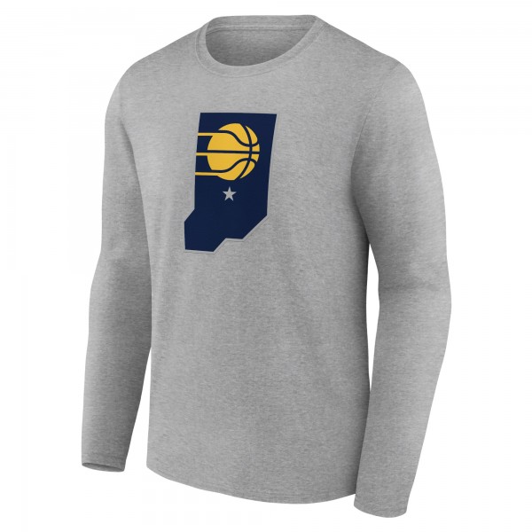 Indiana Pacers Gray Alternate Logo Long Sleeve T-Shirt