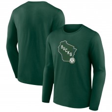 Футболка с длинным рукавом Milwaukee Bucks Alternate Logo - Green