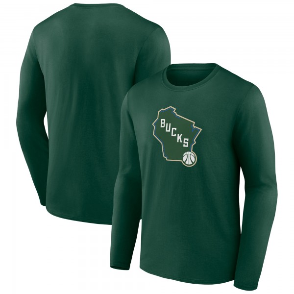 Футболка с длинным рукавом Milwaukee Bucks Alternate Logo - Green