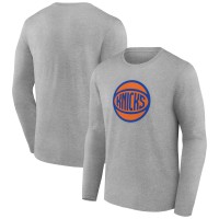Футболка с длинным рукавом New York Knicks Alternate Logo - Gray