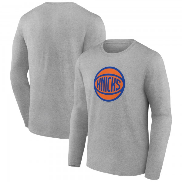 Футболка с длинным рукавом New York Knicks Alternate Logo - Gray