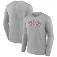 Футболка с длинным рукавом Oklahoma City Thunder Gray Alternate Logo
