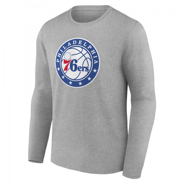 Philadelphia 76ers Gray Alternate Logo Long Sleeve T-Shirt