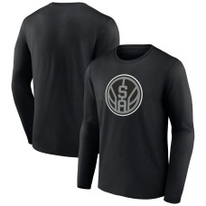 Футболка с длинным рукавом San Antonio Spurs Black Alternate Logo