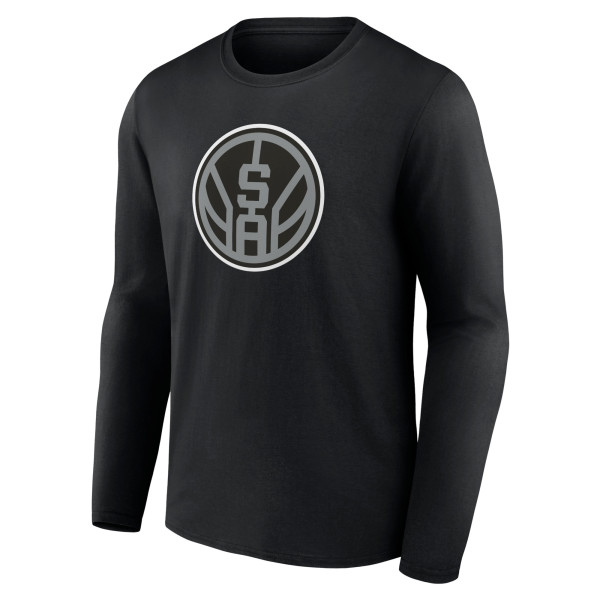 Футболка с длинным рукавом San Antonio Spurs Black Alternate Logo