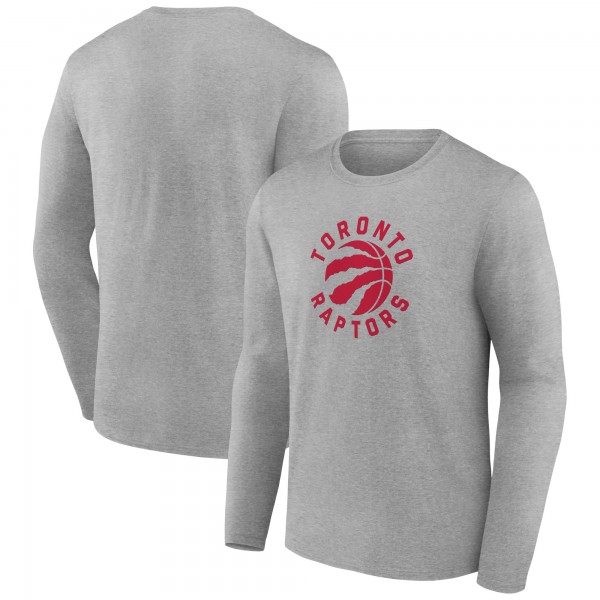 Toronto Raptors Gray Alternate Logo Long Sleeve T-Shirt