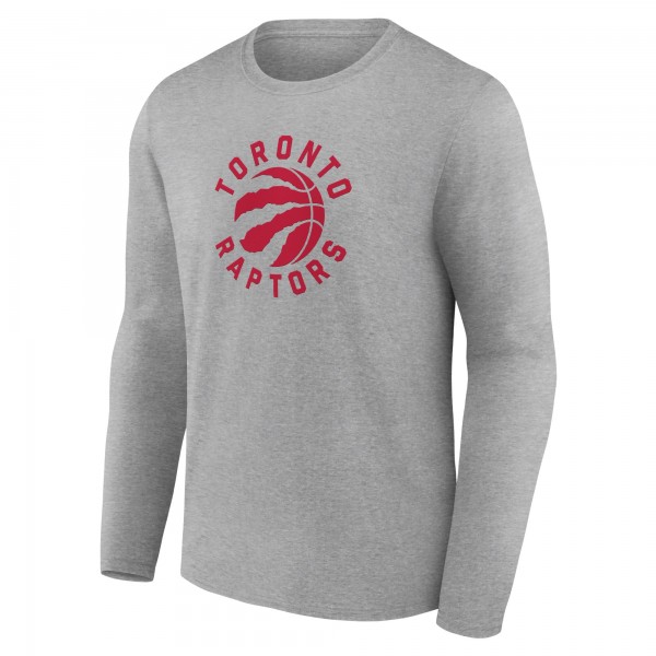 Toronto Raptors Gray Alternate Logo Long Sleeve T-Shirt