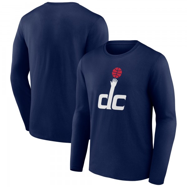 Washington Wizards Navy Alternate Logo Long Sleeve T-Shirt
